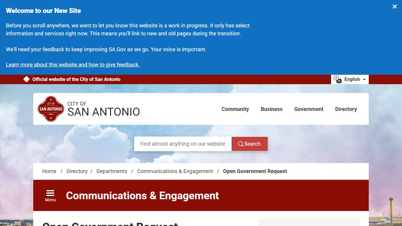 Open Government - San Antonio